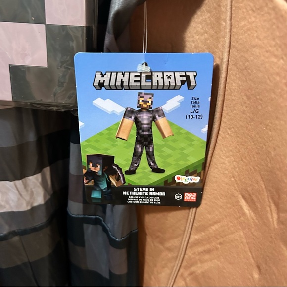 Disguise Boys Minecraft Steve in Netherite Armor Halloween Costume Multiple Size - Picture 11 of 12